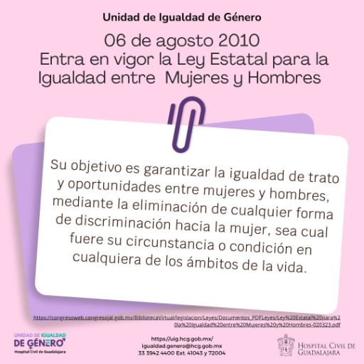 Ley Estatal para la Igualdad entre Mujeres y Hombres