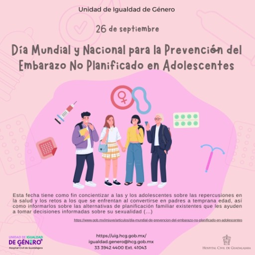 Día Mundial y Nacional de Prevención de Embarazos No Planificados en Adolescentes