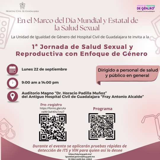 1ra. Jornada de Salud Sexual y Reproductiva con Enfoque de Género