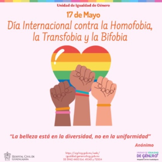 Día Internacional contra la Homofobia, la Transfobia y la Bifobia