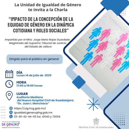Charla Impacto de la  Concepción de la Equidad de Género en la Dinámica Cotidiana y Roles Sociales